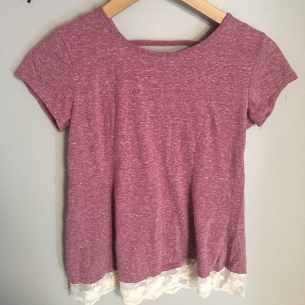 💖Pink shirt💖 Fleece bottom with open back